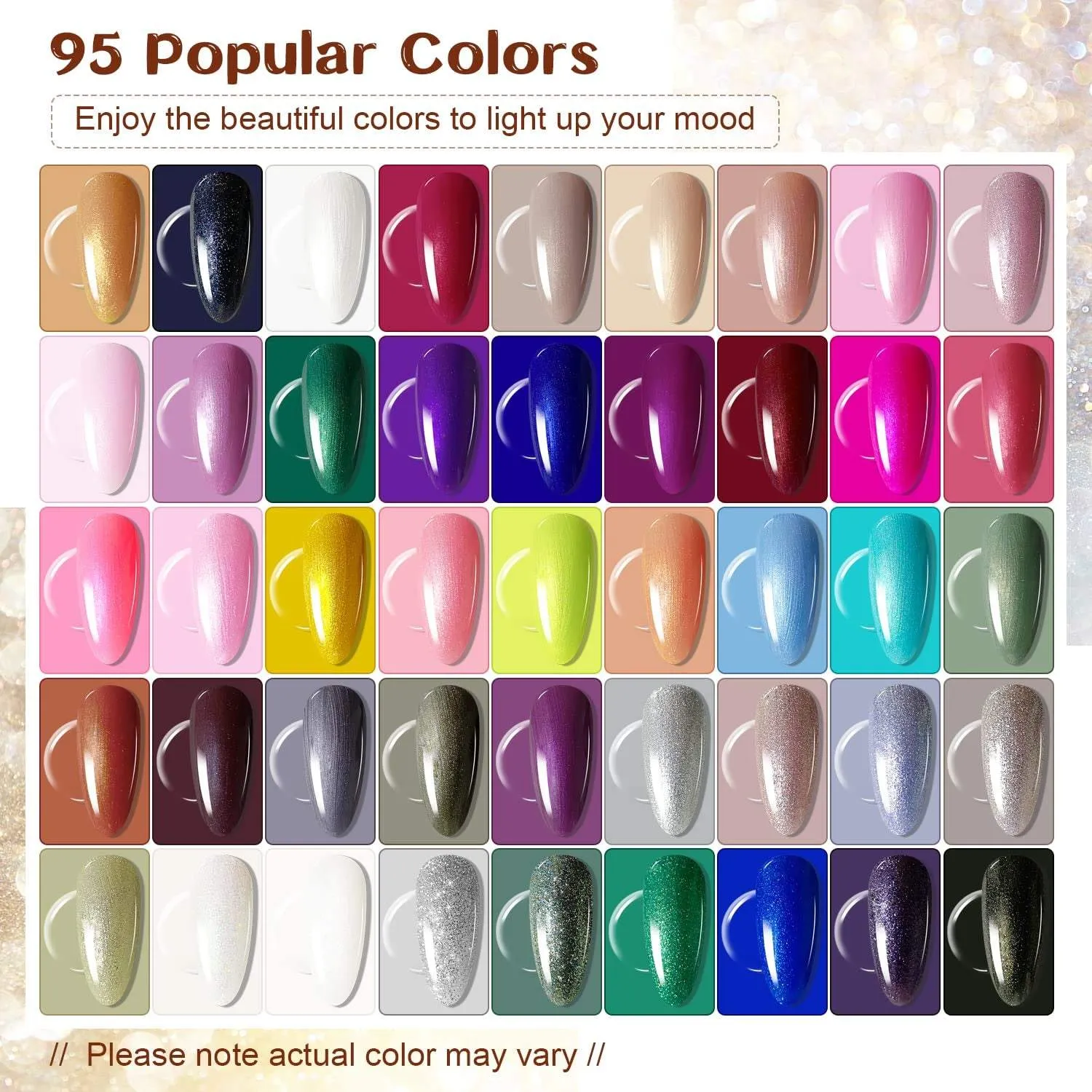 100 Pieces Gel Nail Polish Multi-Color