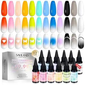 12 Classic Color Airbrush Gel Nail Polish