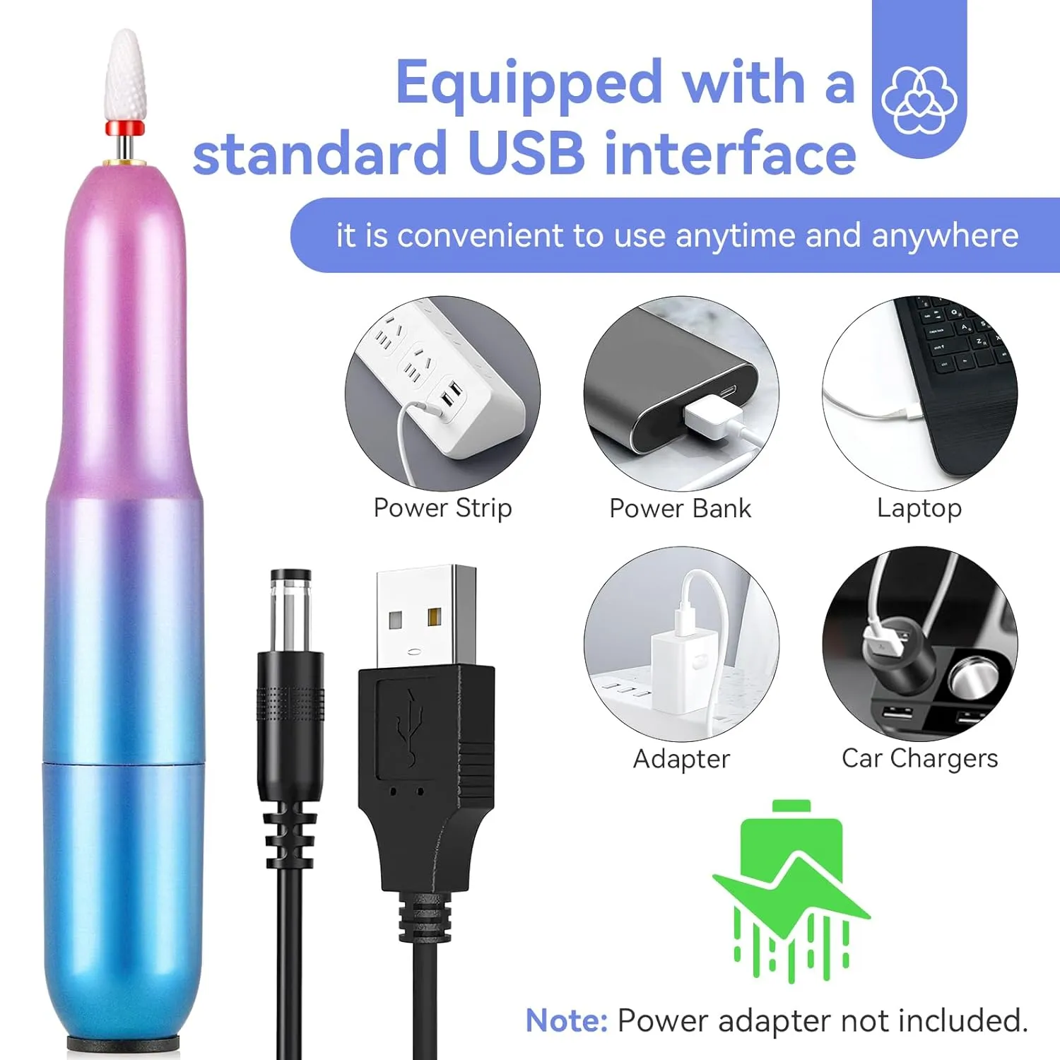 20000 RPM Portable Electric Nail Drill