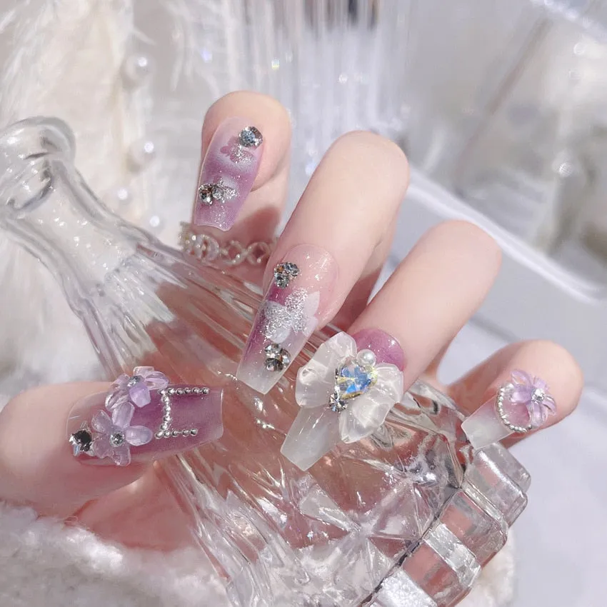 3D Pretty Princess Press On Nails