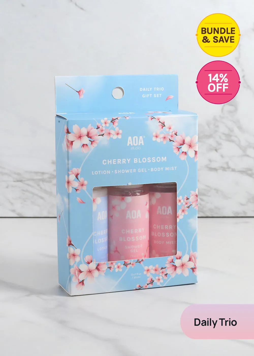 AOA Lotion, Shower Gel & Body Mist - Cherry Blossom