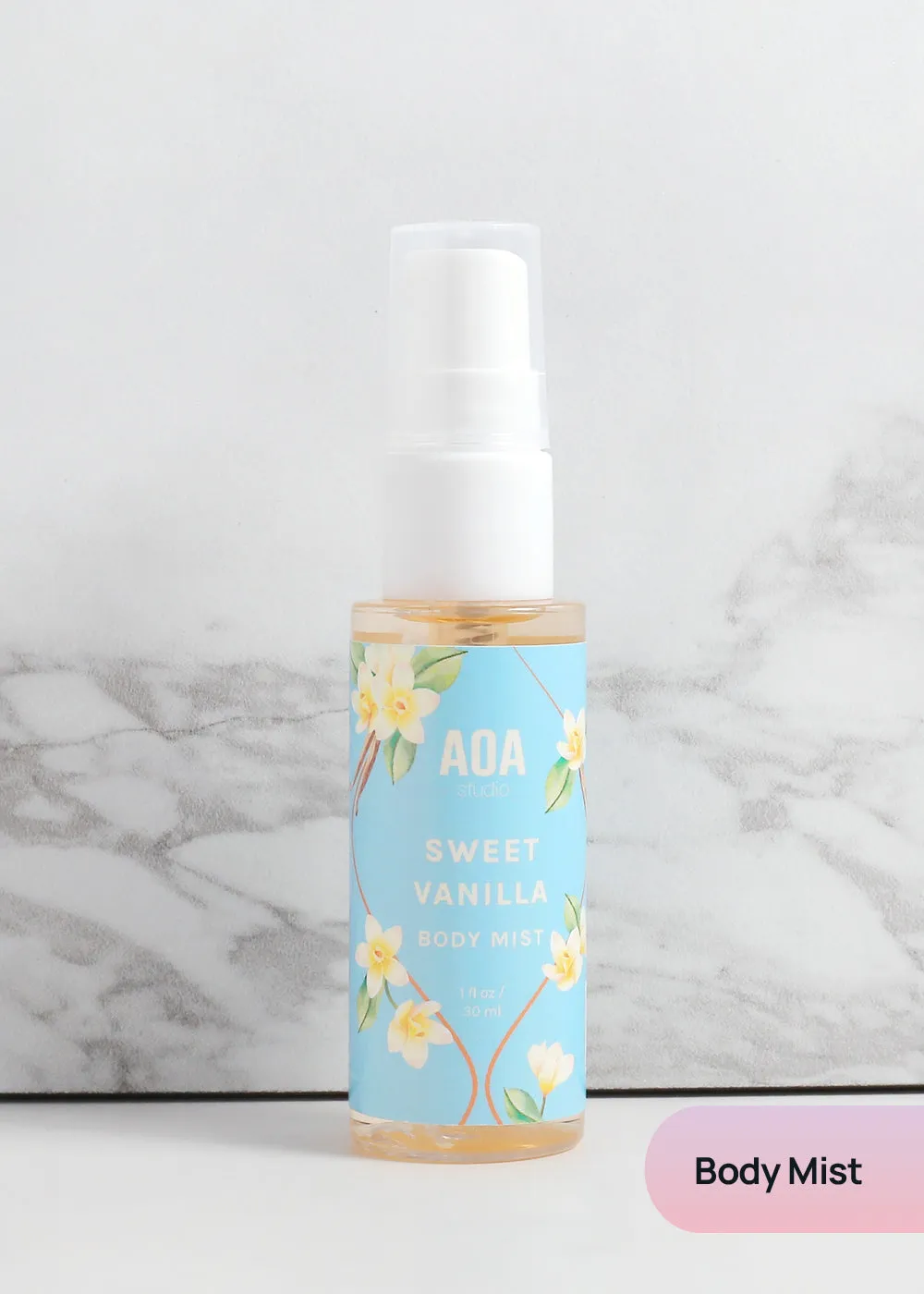 AOA Lotion, Shower Gel & Body Mist - Sweet Vanilla