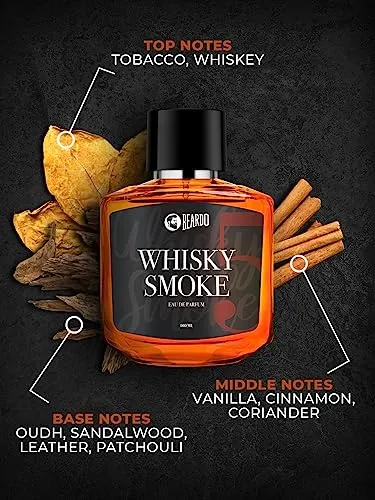 Beardo Whisky Smoke Perfume for Men, 100ml | Spicy, Woody - Oudh Scent Eau De Parfum | Long Lasting Mens Perfume | Best Date Night Fragrance Body Spray for Men