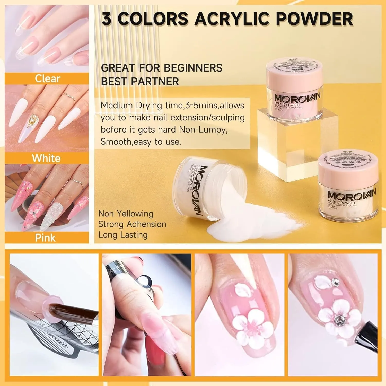 Beginner Acrylic Nail Set with Drill - Complete Kit for Stunning Nail Extensions & DIY Art