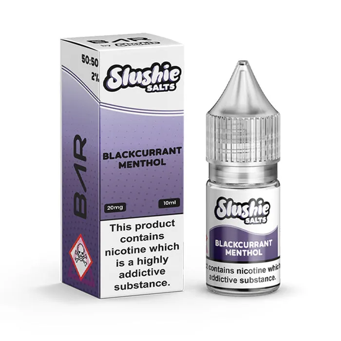 Blackcurrant Menthol Nic Salt E-Liquid by Slushie Salts BAR