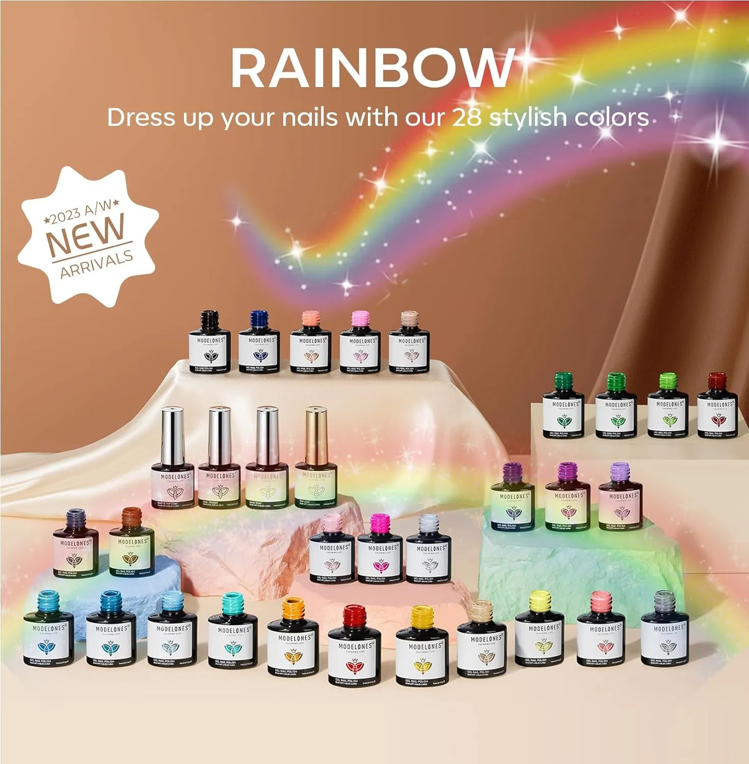 Fun Shake - 32Pcs 28 Colors Gel Nail Polish Kit