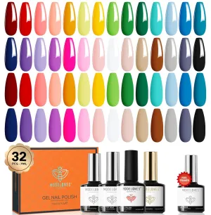 Fun Shake - 32Pcs 28 Colors Gel Nail Polish Kit