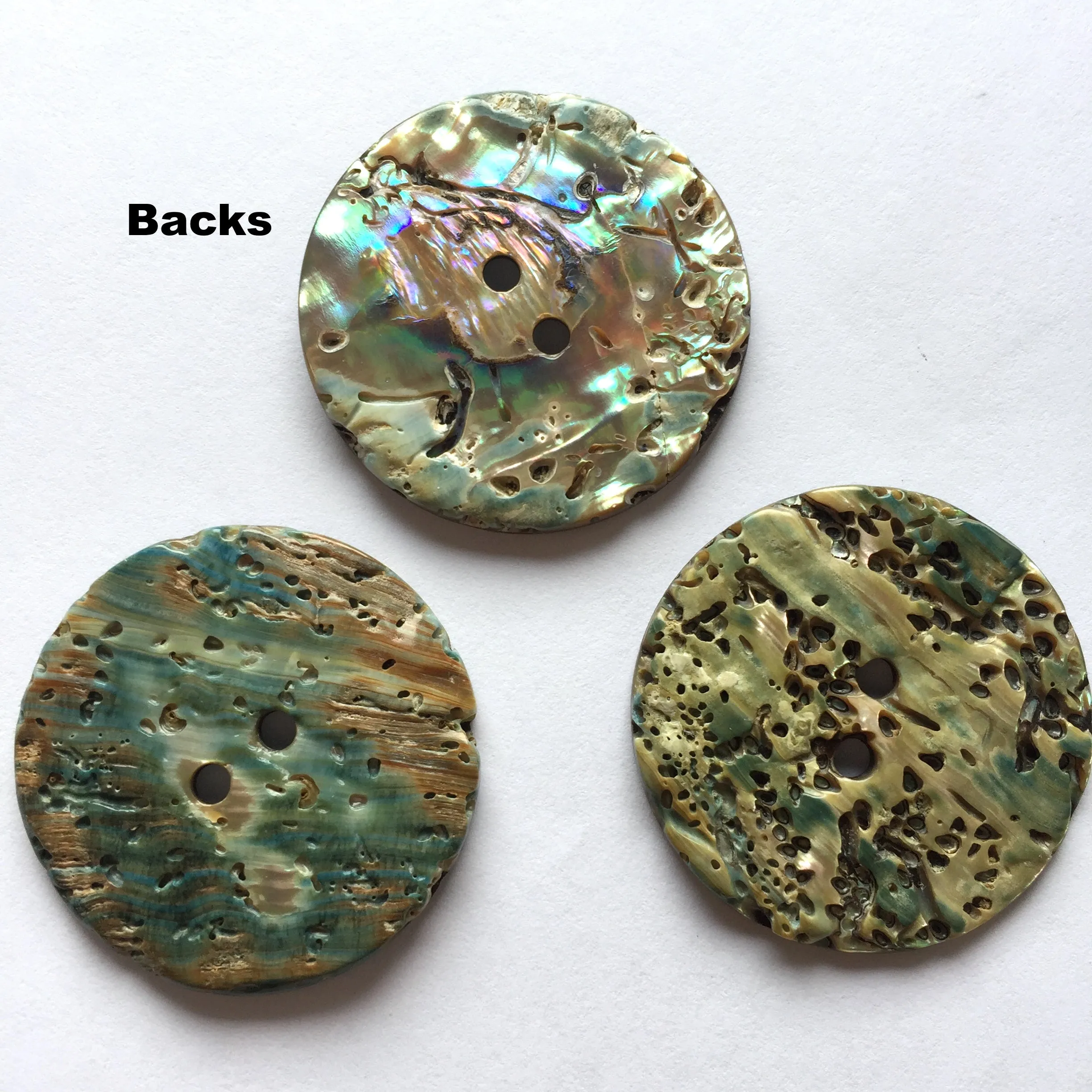 Greens & Blues Vivid Abalone 7/8" Button #0036