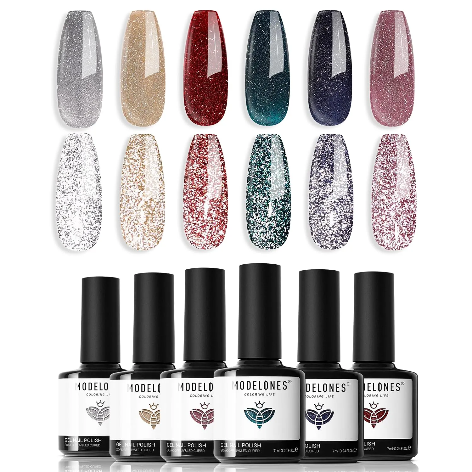 In the Spotlight - 6 Shades Gel Nail Polish Set