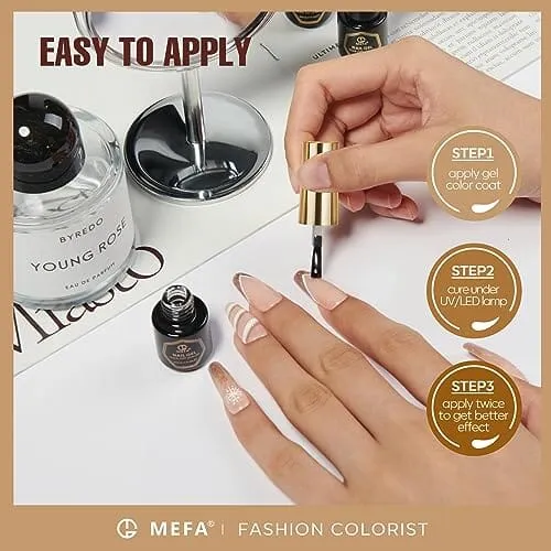 MEFA Gel Nail Polish Kit | Coffee Time Romance | 20 Colours