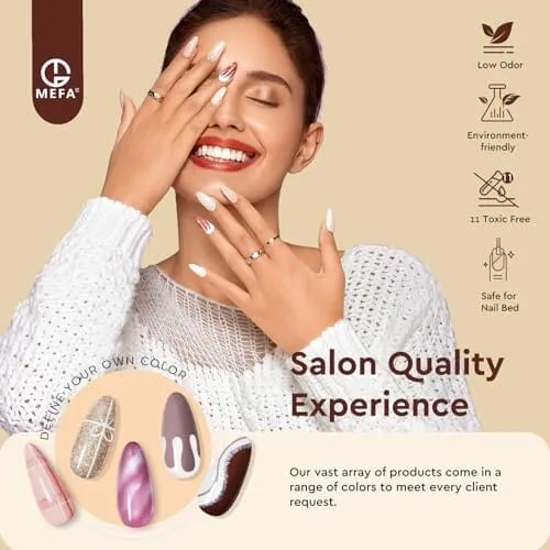 MEFA Gel Nail Polish Kit | Coffee Time Romance | 20 Colours