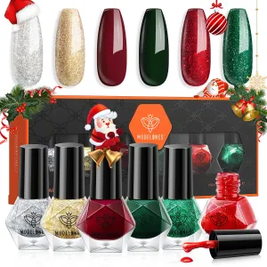 Merry Christmas - 6 Colors Nail Polish Set