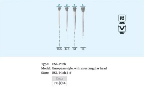 Mustad Pitch E Slim Nails