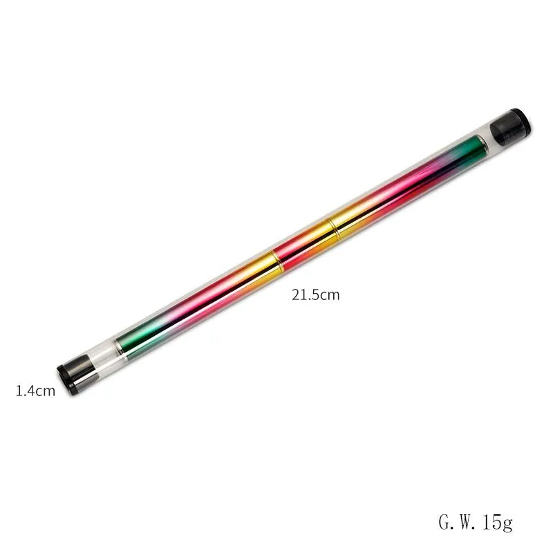 Nail Art Liner Brush Double Ended with Rainbow Handle