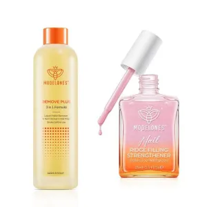 Nail Polish Remover and Nail Strengthener Set