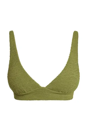 Portofino Top - Vivid Moss Crinkle