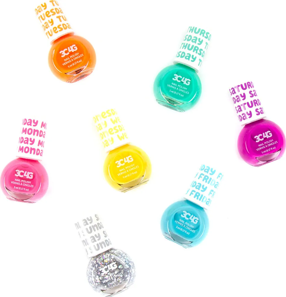 Rainbow Days of the Week Nail Polish