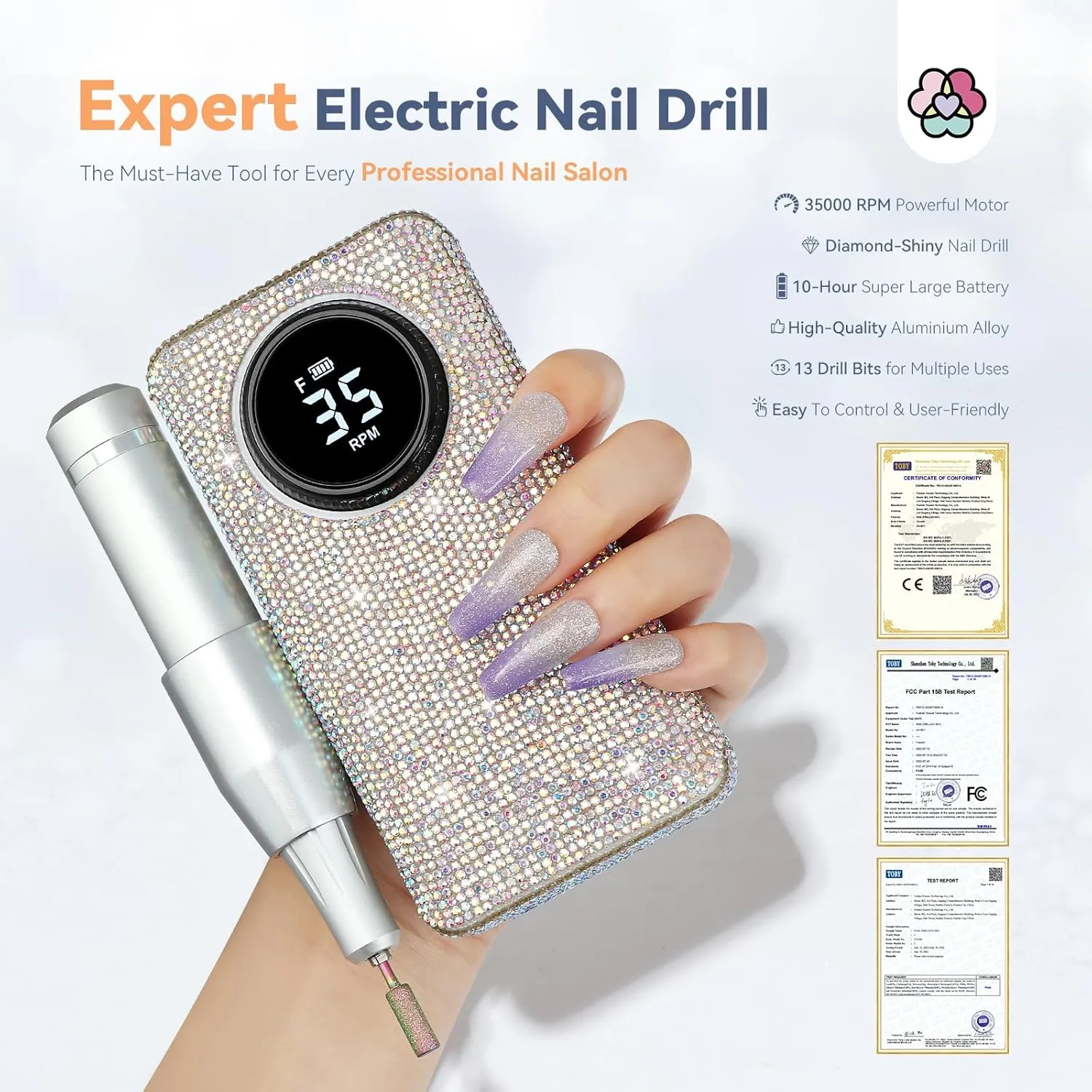 Rhinestone Nail Drill 35000RPM