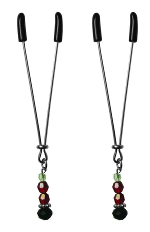 Sex & Mischief Ruby Black Nipple Clips