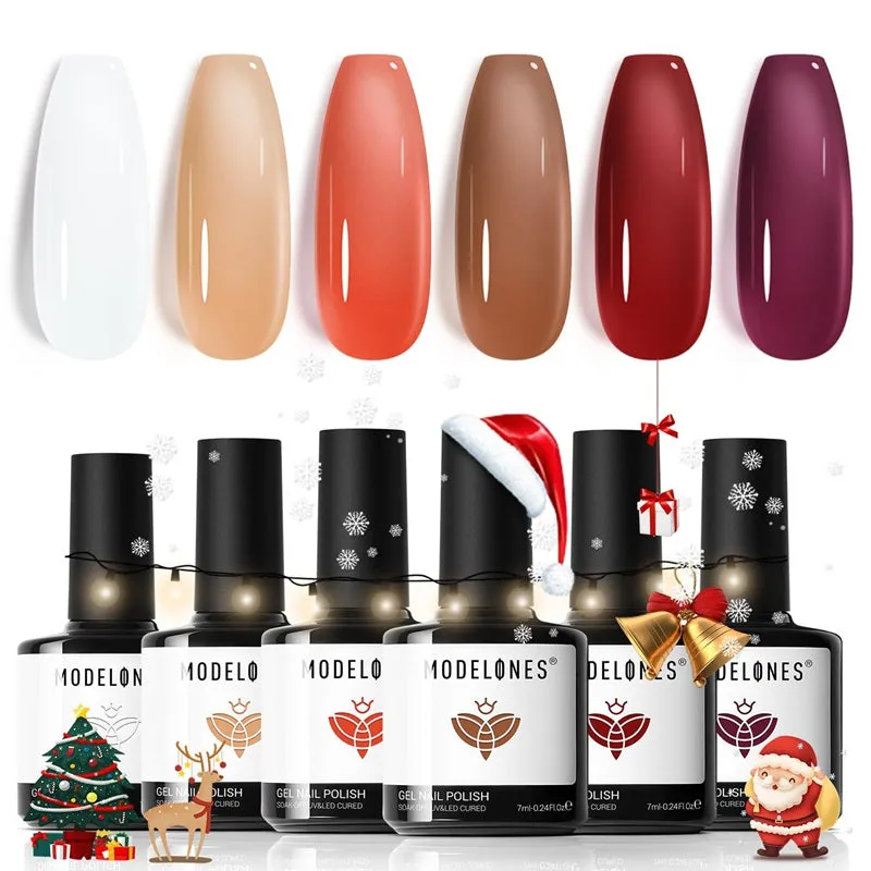 Whisky on Ice - 6 Pcs Gel Nail Polish Set 7ml